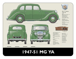MG YA 1947-51 Mouse Mat
